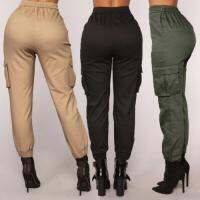 COD DSFWEWWWWW Women Casual Long Pants Solid Color Trousers with Pockets Black/ Khaki/ Army Green S/ M/ L/ XL