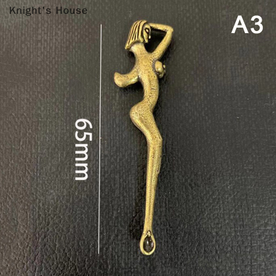 Knights House 1ชิ้นท่อสูบทองเหลืองพวงกุญแจถอดหูช้อนพยาบาลจี้ตกแต่งเครื่องมืองานฝีมือพวงกุญแจอุปกรณ์ DIY