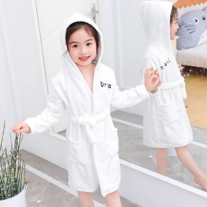 xiaoli-clothing-เสื้อคลุมอาบน้ำมีฮู้ดสำหรับเด็กสำหรับฤดูใบไม้ผลิชุดคลุมชุดนอนเด็กชายผ้าสักหลาดชุดนอนสำหรับเด็กผู้หญิงทารกในฤดูใบไม้ร่วงฤดูหนาวชุดคลุมอาบน้ำเสื้อผ้าเด็ก