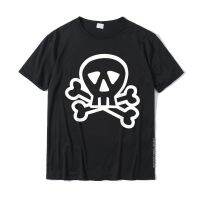 Skull With Crossed Bones T-Shirt Anime Tops Tees Funny Design Cotton Men Top T-Shirts Custom