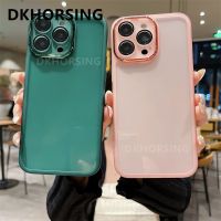 DKHORSIG เคสนิ่มโปร่งใสสำหรับ IPHONE 14 13 12 11 Pro Max X XR XS MAX 7 8 Plus ใหม่ป้องกันเลนส์กล้องลูกอมถุงคลุมกระเป๋า IPhone14 Pro Max เคสมือถือ