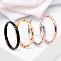 【CC】☂☋  2mm Thin Stackable Plain Band Knuckle for Size 3-12