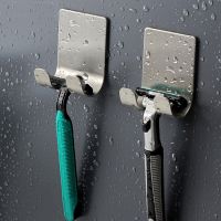 [Popular Accessory]♀✌ที่โกนหนวดสำหรับผู้ชาย,อุปกรณ์ราวแขวนเครื่องโกนหนวดแบบไม่เจาะรูที่เก็บมีดโกนติดผนัง1/2ชิ้นในห้องน้ำ
