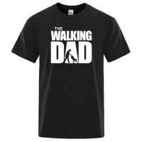 เสื้อยืดผ้าฝ้ายพิมพ์ลาย เสื้อยืดลําลอง แขนสั้น พิมพ์ลาย The Walking Dad สไตล์ฮิปฮอป เหมาะกับของขวัญวันพ่อ แฟชั่นฤดูร้อน  4SC7