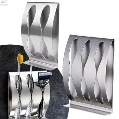 ✕◆✤ ECHO- Toothbrush Wall-Mount Holder Stainless-Steel Suction Cups Bathroom Organizer【Echo-baby】