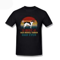 Best Jack Russell Terrier Dad Ever T Shirt Men Short Sleeve Dog Lover Tshirt Men MenS Casual Male Oversized T Shirts Tops Tees S-4XL-5XL-6XL