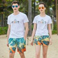 Manufacturers wholesale lovers beach men loose version water paradise swimming trunks sea surfing quick-drying female