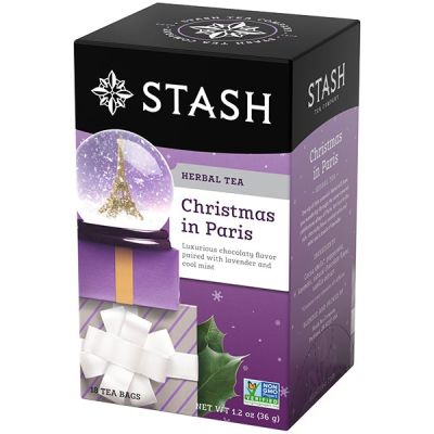 Premium for U📌ชา Stash Tea Box  TEA BOX ชาอเมริกา 35 รสแปลกใหม่ ชาดำ ชาเขียว ชาผลไม้ และชาสมุนไพรจากต่างประเทศ 📌 Christmas in Paris