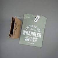 Wrangler Import เสื้อยืดนำเข้าจากอเมริกา Wrangler สำหรับผู้ชาย,เสื้อยืดผู้ชายแขนสั้นเสื้อยืดแฟชั่น Distro ผู้ชาย/ผู้หญิง Sage