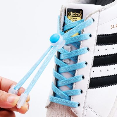 Elastic laces Sneakers Spring Lock Shoelaces without ties Kids Adult Quick Shoe laces Rubber Bands Round lazy Shoelace Shoes