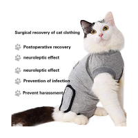 ZZOOI Cat Recovery Suit Professional Cat Anti-licking Vest for Abdominal Wounds and Skin Diseases Dog After Recovery Care Clothing