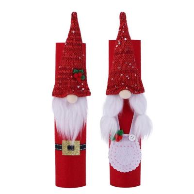 Christmas Handle Covers for Refrigerator Santa Claus Faceless Gnome Refrigerator Door Protectors Kitchen Appliance Protective Handle Covers Christmas Decorations decent