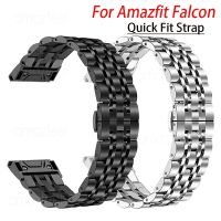 ✣ﺴ For Amazfit Falcon Quick fit Release Watch Band Accessories Stainless Steel Metal Strap Correa For Huami amazfit falcon Bracelet