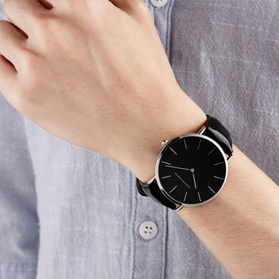 HotSimple Men S Watch HANNAH MARTIN Top nd Japanese Movement Luxury Classic Design 6.9Mm Ultra Thin นาฬิกาข้อมือควอตซ์สำหรับผู้ชาย