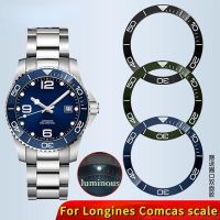 ✈❈ สีฟ้าสีเขียวสีดำส่องสว่างเซรามิกฝาแทรกหน้าปัดสำหรับ Longines comcast L3 ขนาดวงแหวนรอบนอก 39 41 มม. L3 นาฬิกา L3.742 เปลี่ยน