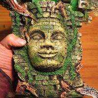 Mysteriou Mayan Landscap หน้ากากเครื่องประดับสัตว์เลื้อยคลานและตู้ปลาที่พักพิงเครื่องประดับ Terrarium อุปกรณ์เสริมพื้นหลังพิพิธภัณฑ์สัตว์น้ำ