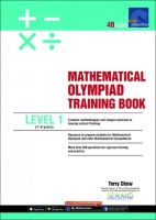 แบบฝึกหัดคณิตศาสตร์ภาอังกฤษโอลิมปิกป.1  Mathematical Olympiad Training Book Level 1