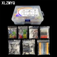 ✷▫ Electronic components Kits Metal film Resistor assortment kit led diodes electrolytic Capacitor Ceramic set transistor Pack diy