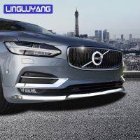 Car Styling Chrome Sticker For Volvo V90 S90 2016 2017 2018 2019 stainless steel Front bumper lips cover trim strips Car Accesso Wires  Leads Adapters