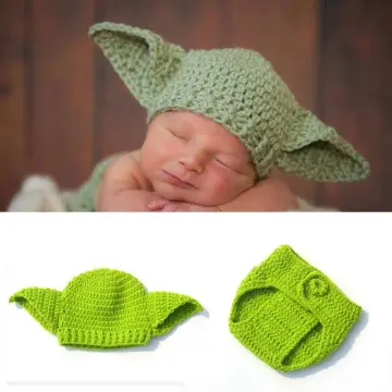 Fenbo Baby Yoda Infant Costume 5pcs Hand-Knit Set for 0-6 Month Newborn  Outfit Photography Prop Green, Small