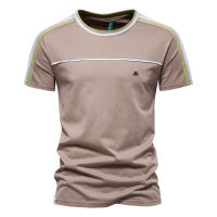 AIOPESON ออกแบบแฟชั่นผ้าฝ้ายเสื้อยืดผู้ชายแขนสั้นลำลองกีฬาฤดูร้อน Tops Tee เสื้อแบรนด์ที่มีคุณภาพผู้ชายเสื้อผ้า