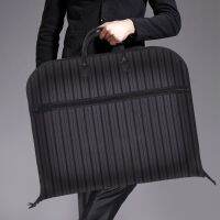 Dustproof Suit Bag Oxford Cloth Striped Clothes Dust Cover Dress Garment Protection Case Wardrobe Organisers