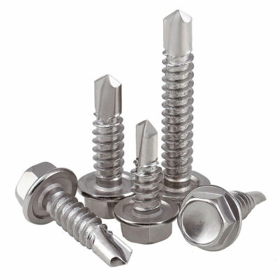 10/20/50pcs 410 stainless steel outer hexagon self-drilling screw tapping self-drilling screw Nails Screws Fasteners