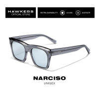 HAWKERS Grey Blue Chrome NARCISO Sunglasses for Men and Women. UV400 Protection. Official Product designed in Spain 120026