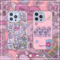 เลเซอร์ IMD เคสสำหรับ IPhone XR XS สูงสุดฝาหลังการ์ตูนน่ารักเคสกระต่ายดวงจันทร์ดาวสำหรับ IPhone 11 12 13 14 Pro Max เคสโทรศัพท์กันกระแทก