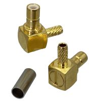 1Pcs Connector SMB male plug crimp RG174 RG316 LMR100 cable right angle RF Coaxial