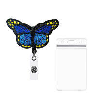 1 Holder Clip Reel Embroidery Students Doctor Card Badge Butterfly Pcs Fashion