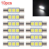 10ชิ้น28มิลลิเมตรพู่ห้อย5050 3smd ไฟ LED ภายในรถกระจกโต๊ะเครื่องแป้งอาทิตย์ Visor โคมไฟหลอดไฟ