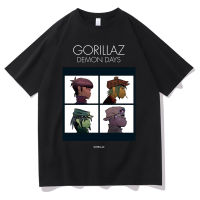 Singer Gorillaz Demon Days Music Album Cover Print Tshirt Men Classic Vintage Tshirt Mens Hop Street T