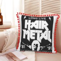 【CW】 Hair Metal Print Customize Pattern Flax Fabric Band Music 80S Heavy