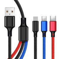 สายคุณภาพสูง ESH63สายข้อมูลชนิด C ไมโคร USB สายดาต้าสายข้อมูลสายที่ชาร์จความเร็วสูงสายสายชาร์จสาย USB 3 In1