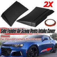 JHTJHNDTGFJHND 2PCS สีดำรถด้านหลัง Fender Scoop Air Vents Intake Outlet สำหรับ Chevrolet Camaro 2016-2020พลาสติก ABS