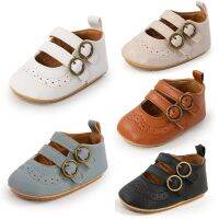 【hot】！ New Baby Leather Shoes Anti-slip Rubber Sole Newborns Toddler