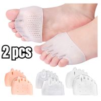 ۩ Silicone Forefoot Pads Gel Insoles Toe Separator Cushion Pad Pain Relief Shoes Insoles Finger Toe Valgus Corrector Gel Pads 2pcs