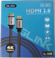 Cable HDMI 4K (V.2.0) M/M High-Definition Multimedia Interface 4K Ultra HD Resolution (10M) สายถัก GLINK GL201