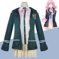 Danganronpa: Trigger Happy Havoc Nanami ChiaKi Cosplay Costume Womens Green Jk Uniform School Uniform Anime Halloween Stage Play Performance Costume