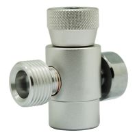 For 3000 PSI CO2 Fill Adapter Regulator On/Off Metering Valve for Outdoor Adapter, Silver