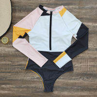 New In Long Sleeve Zipper Swimsuit For Women 2023 Surf Wear Women`s Swimwear Female Monokini Sports Style Bathing Suit