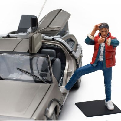 Delorean 1:18 Scale DMC12 Time Machine Flight Edition Car Model Metal Diecast Toy Back To The Future Vehicle Collection Display