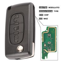 Jingyuqin As/fsk 433Mhz ID46 C2 C3 C5 C4 C8 C6 3 Tombol Cahaya Balik Remote Mobil Fob VA2 /Hca Blade CE0523 Ce0536