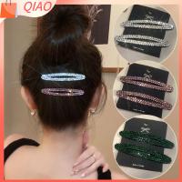 QIAO 6PCS อุปกรณ์เสริมผม คลิปผม rhinestone โลหะผสมอัลลอยด์ คลิปด้านข้าง แฟชั่นสำหรับผู้หญิง ที่หนีบผมบีบีกัน ผมเส้นผม