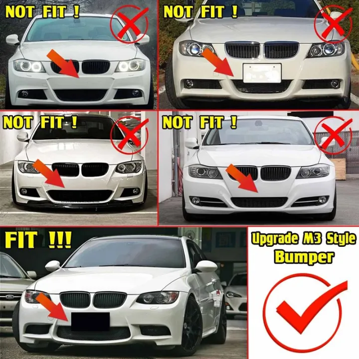 2x-car-front-grille-grill-lower-bumper-fog-light-cover-trim-for-bmw-e90-e91-e92-e93-2004-2012-m3-style