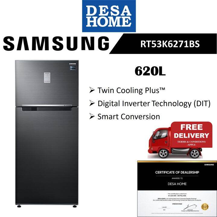 [FREE DELIVERY WITHIN KL] Samsung RT53K6271BS Refrigerator Top Mount
