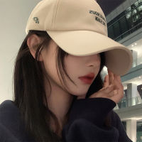 Womens Face-Looking Baseball Cap Summer Japanese Deep Top Wide Brim Soft Peaked Cap Korean Style Big Head Circumference Beige Hat