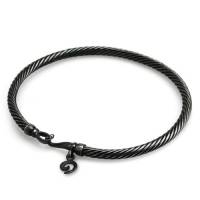 กำไลข้อมือ Dirty Twist Bangle OHM Beads Silver 925 Charm