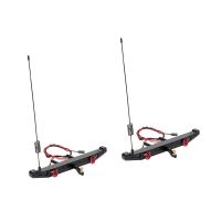 2X Metal Rear Bumper with LED Light Antenna Tail Hook for 1:10 RC Crawler Car TRX4 Axial SCX10 90046